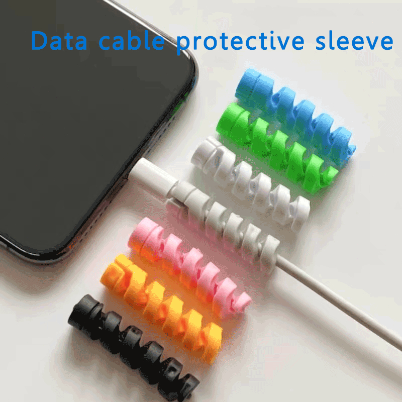 Cable Protector Universal Silicon Data Cable Spiral Winder Wire ...