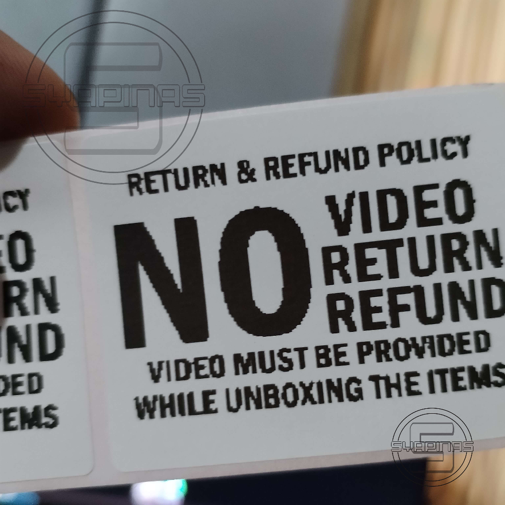No Video No Return