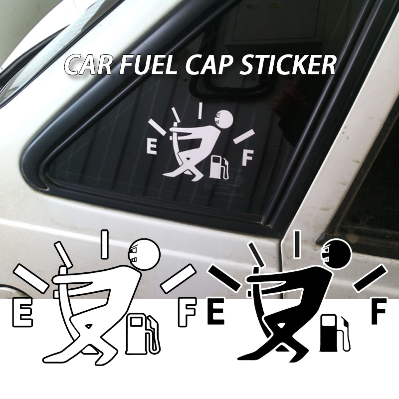 Funny car sticker/car fuel tank cap sticker/fuel gauge empty sticker