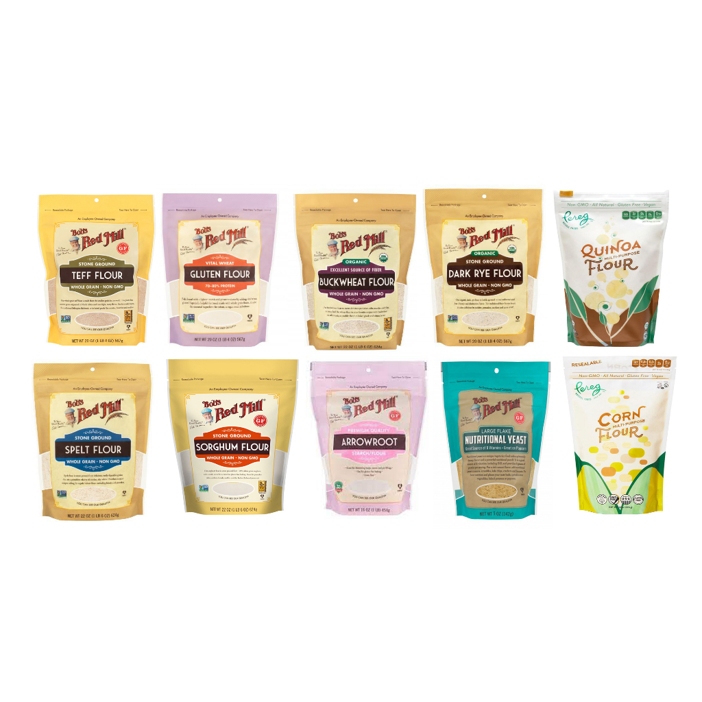 Bobs Red Mill Organic arrowroot starch flour corn meal masa harina