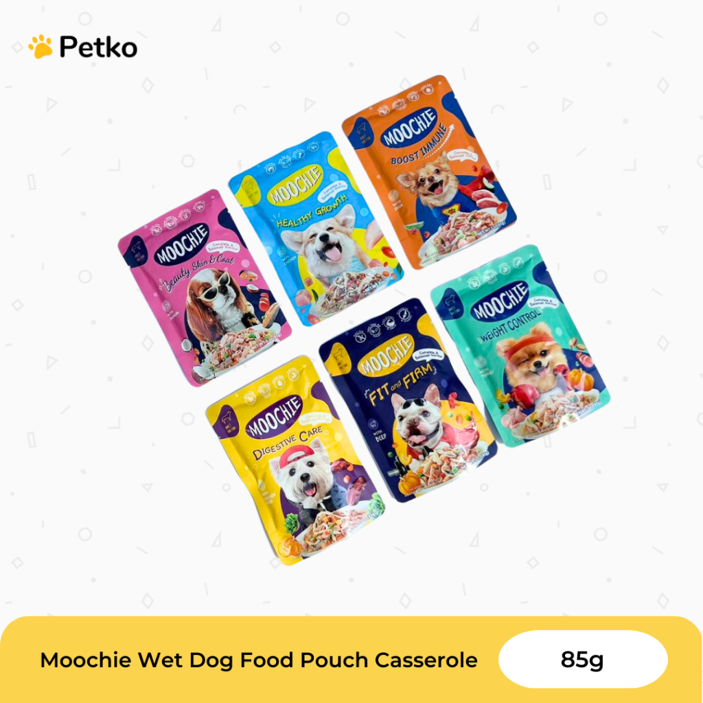 Moochie Wet Dog Food Casserole Assorted Flavors In Pouch 85g | Shopee ...