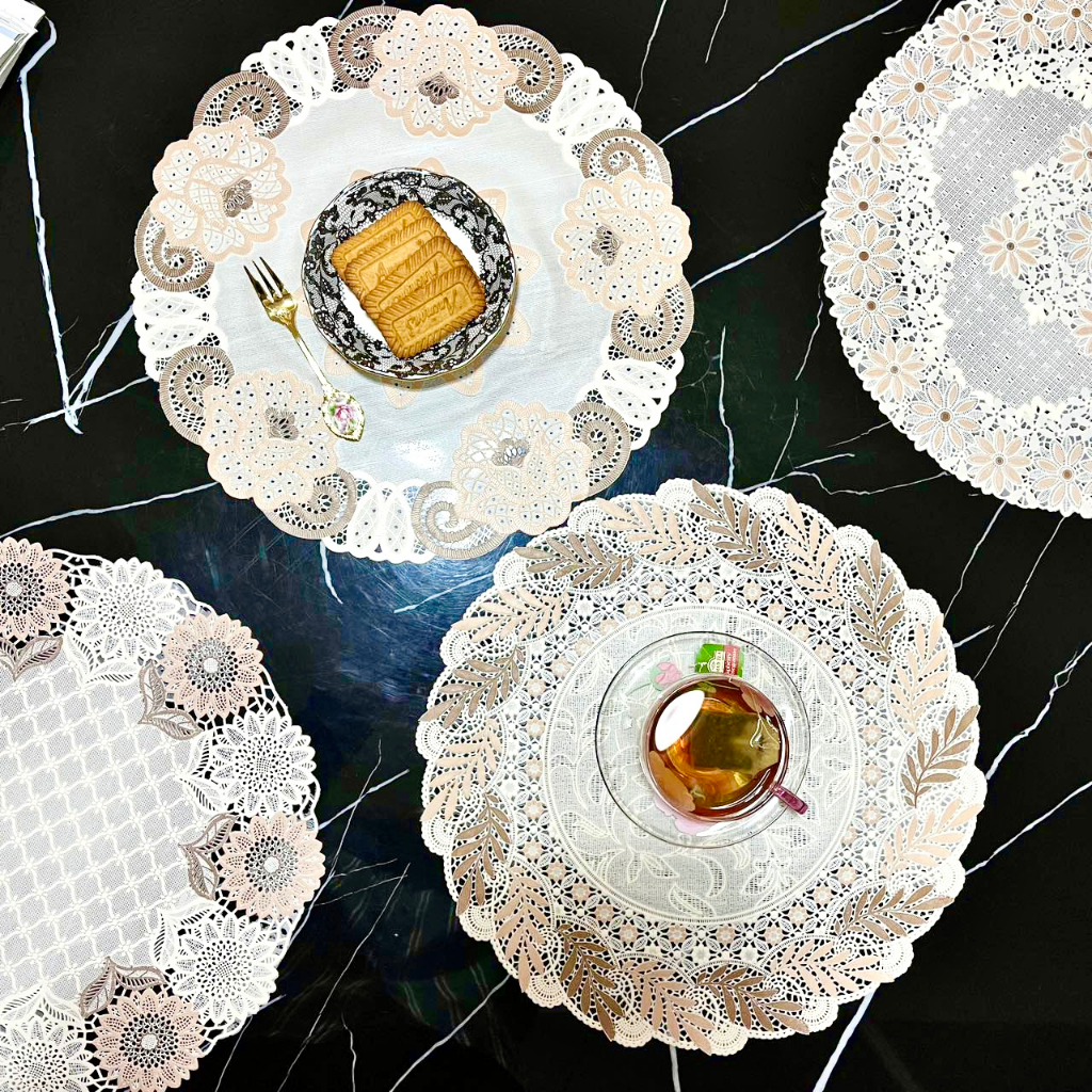 Placemat Round Placemat Waterproof PVC Dinning Table Plate Mat Vase Mat