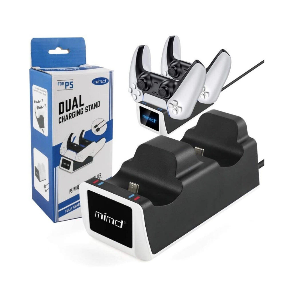 MIMD PS5 Dual Controller Charging Dock Station With LED Indicator ...