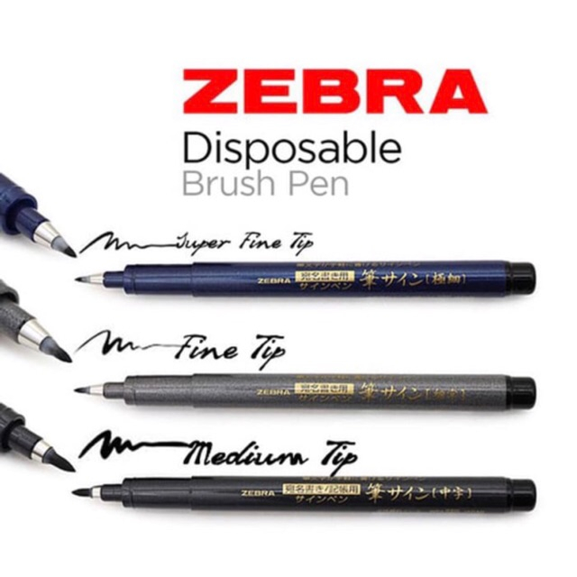 Zebra Fude Disposable Art Brush Pen for Calligraphy and Manga Made in Japan Shopee Philippines