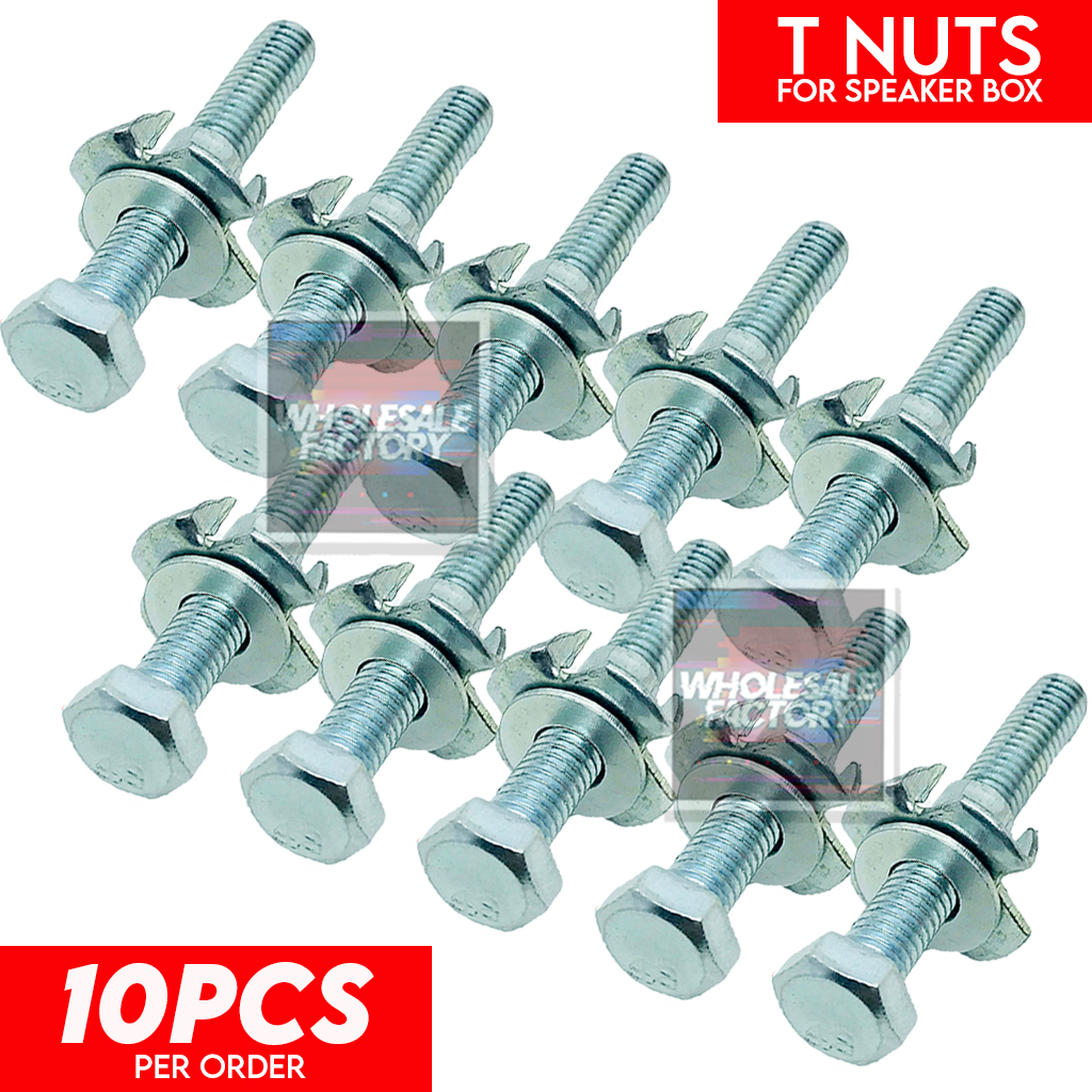 🟦10PCS T NUT SCREW BOLT FOR SPEAKER BOX BAFFLE BOX SOUND SYSTEM FLIGHT