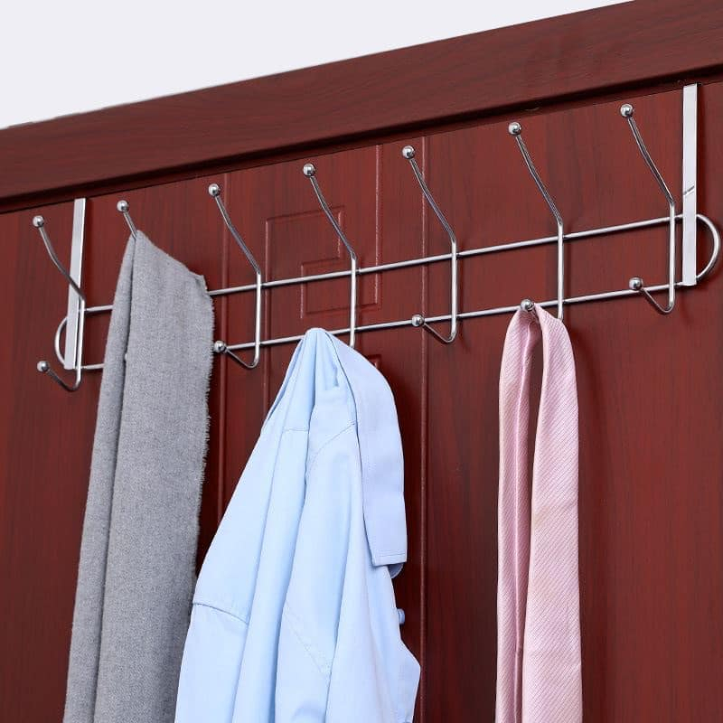 1pc Door Rear Rack Back Dorr Hook Clothes Hangers Stainless Steel Door
