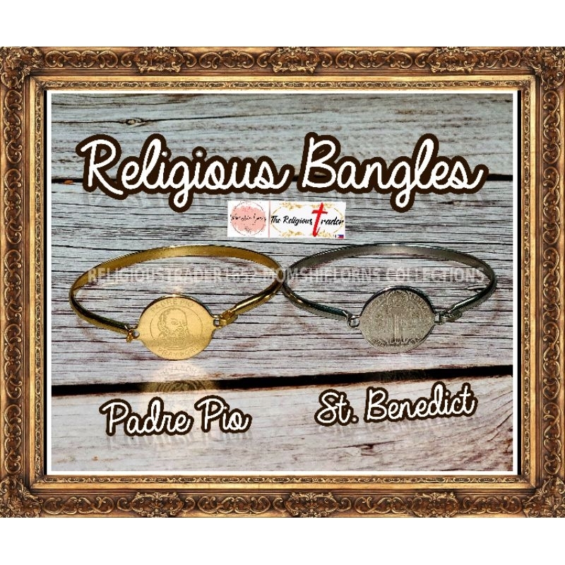 Saint Benedict / Padre Pio Bangles ( Catholic Religious Bangle ...