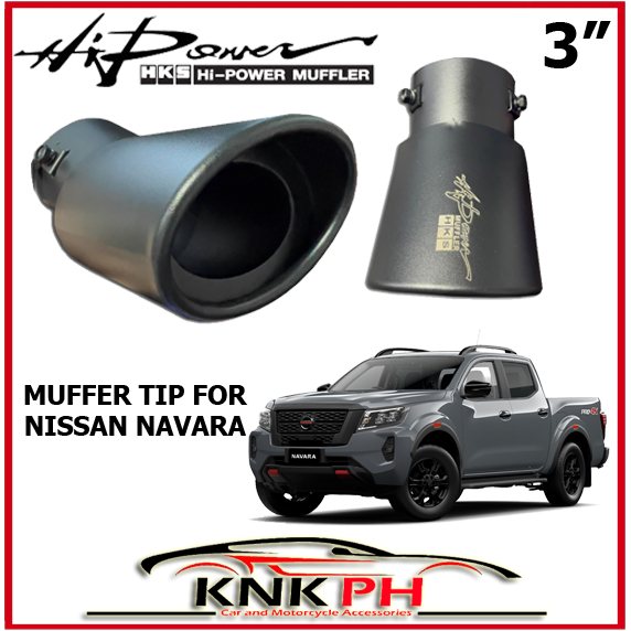 Nissan Navara NP300 MUFFLER TIP MATTE BLACK 3" HKS Curved Universal 3.0 inches Inner Exhaust