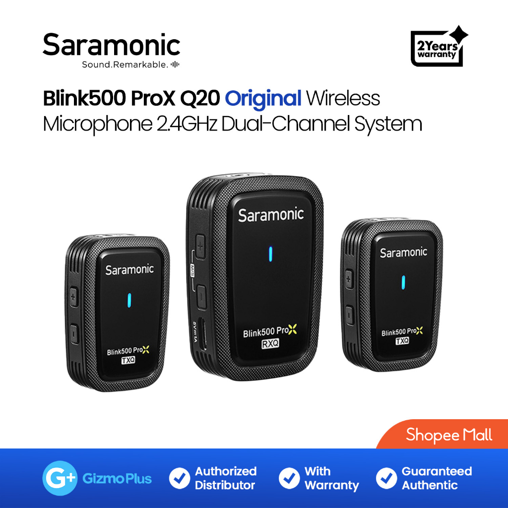 Saramonic Blink 500 ProX Q20 / Q 20 Wireless Microphone 2.4GHz Dual