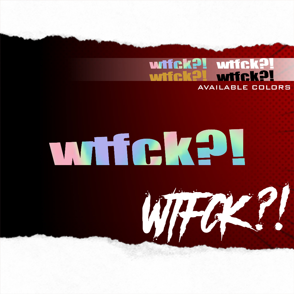 WTFCK decal cutout sticker for car/motorcycle and helmet | Shopee ...