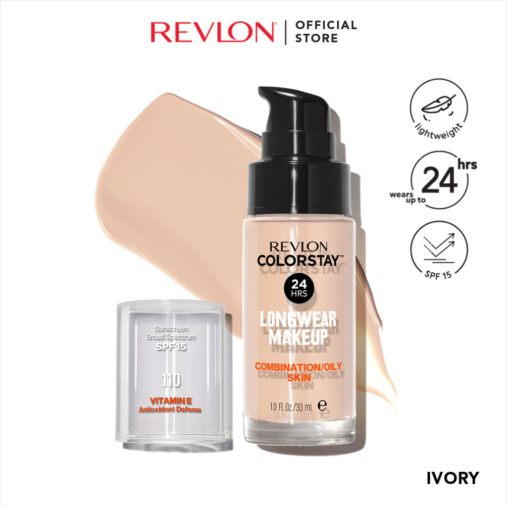 Revlon Colorstay Makeup Combination/Oily Skin - W/ Pump 30 Ml | Shopee ...