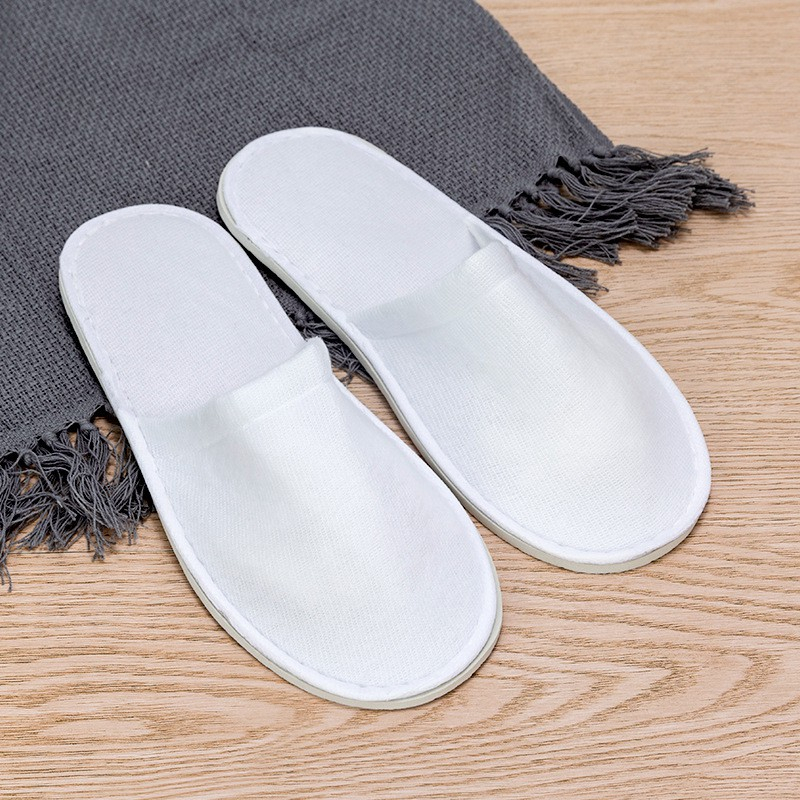 Towelling Open Closed Toe Hotel Slipper Spa Shoes Disposable Shopee