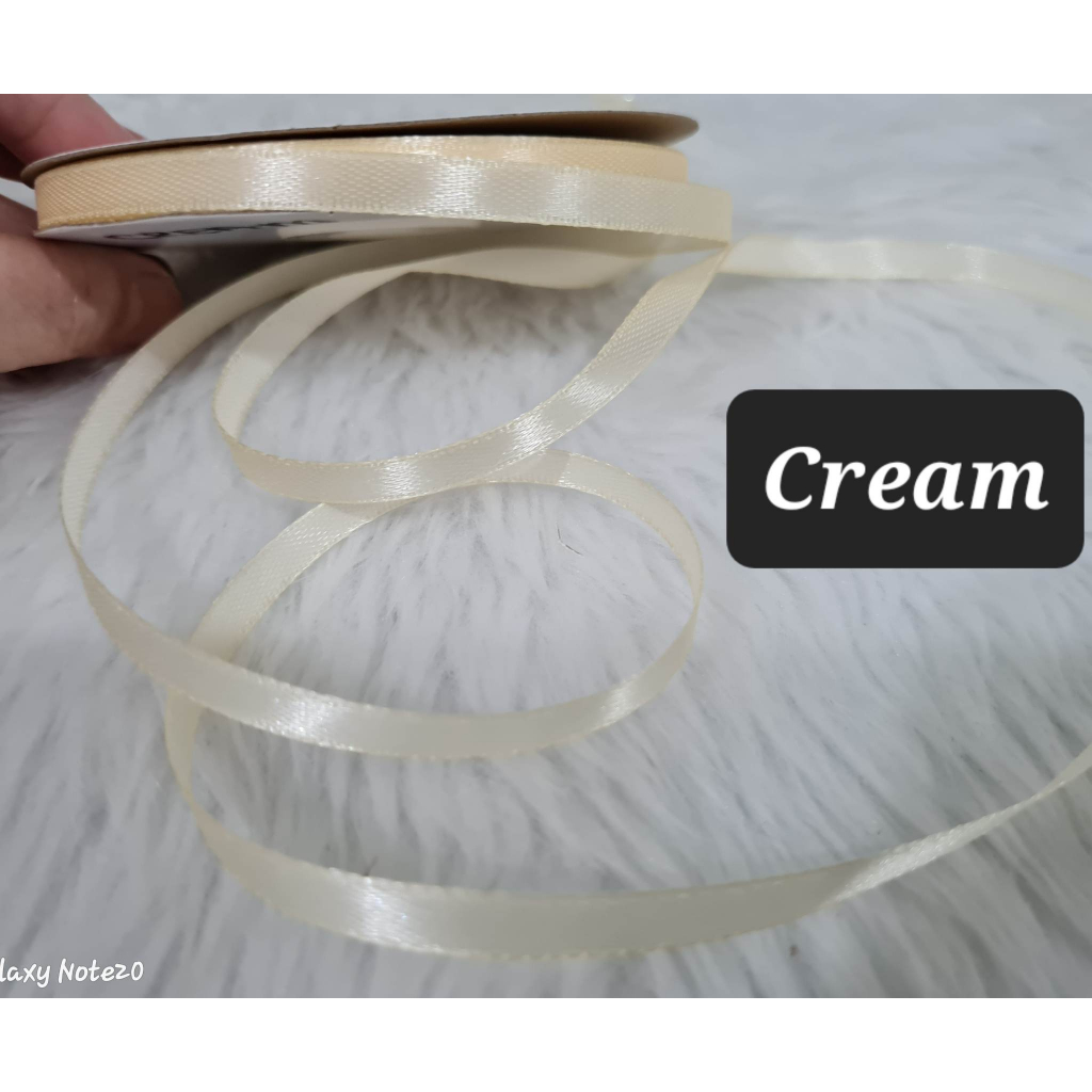 CREAM Satin Ribbons Double Edge | Shopee Philippines