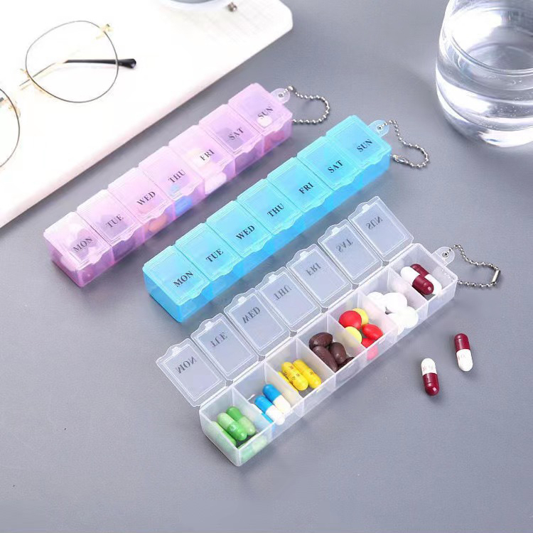 7 Days Weekly Tablet Pill Medicine Box Holder Storage Small Storage ...