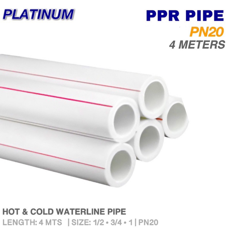 4Mts PHILCORE PPR Pipe PN20 Whole No Cut Hot & Cold Heavy Duty