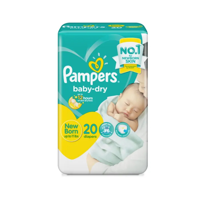 Pampers Newborn NB 20s 20 pcs per pack (Pampers Baby Dry) Taped ...