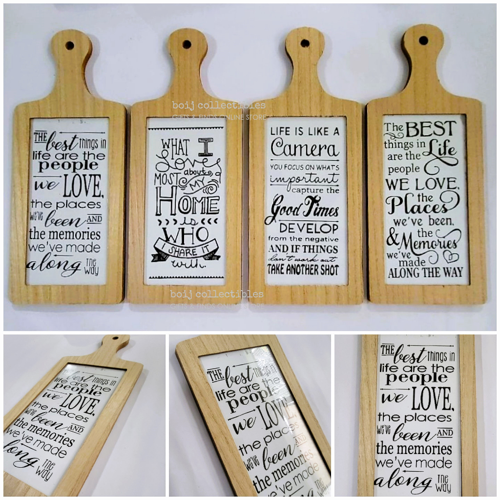 HL008 Quote Wooden Wall Hang Decor Rectangular Chopping Board Style HxW