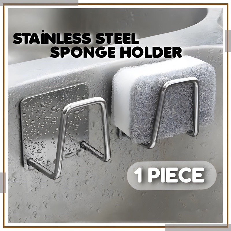 Side Sink Sponge Holder Drainer Rack Wall Mounted Stainless Steel