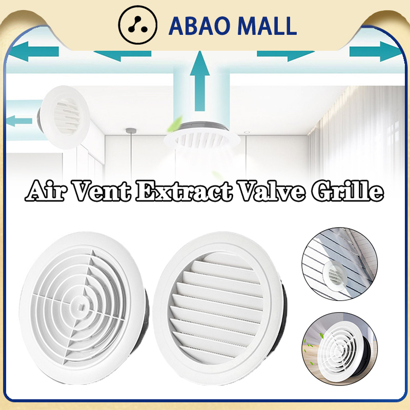 Air Vent Extract Valve Grille ABS Round Diffuser Ducting Ventilator ...