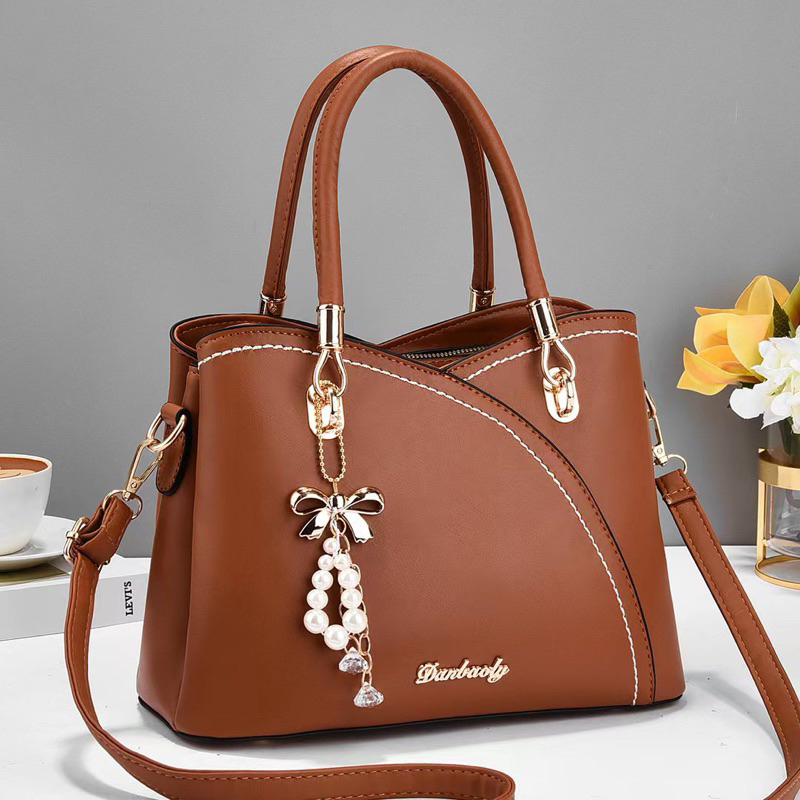 AW Korean Women Shoulder Bag Splicing Style Bag Fashion Love Tassel Leather Handbag Sling bag