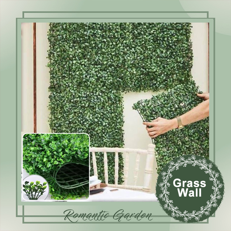 Artificial Grass Mat 40×60cm Artificial Plant Foliage Hedge Grass Mat For Wedding Party Wall