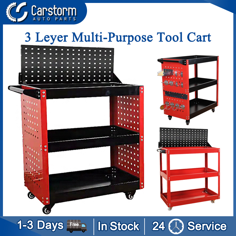 3 Layer Tool Hand Carts Heavy Mechanical Tool Storage Cart