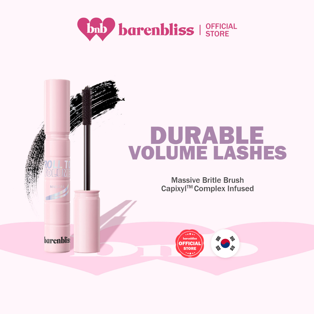 barenbliss BNB Korean Roll To Volume Mascara [Long Lasting Waterproof 