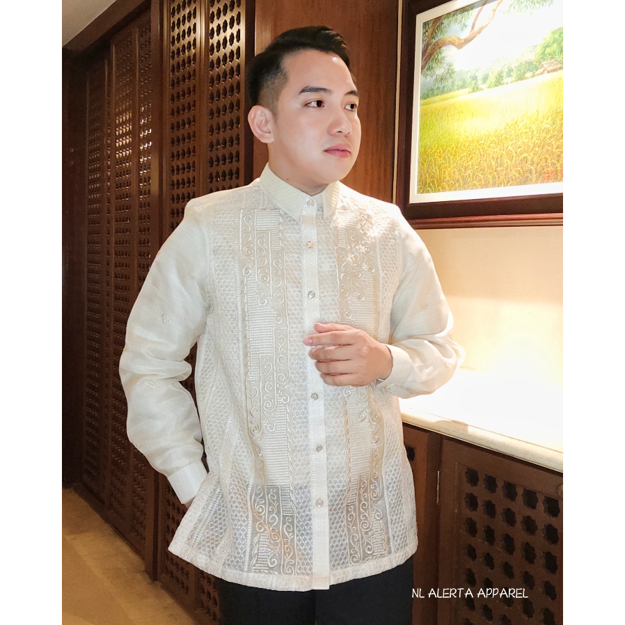 MODERN BARONG TAGALOG CALLADO FOR MEN HIGH QUALITY COCOON | Shopee ...
