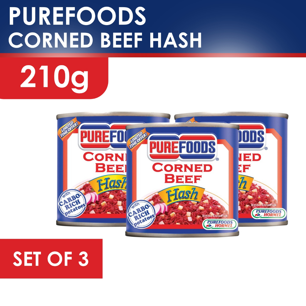 Purefoods Corned Beef Hash (210g) Set of 3 Shopee Philippines