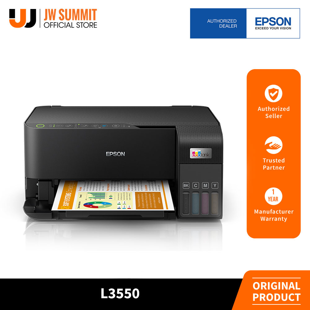 Epson Ecotank L3550 All In One Print Scan And Copy Compact And Durable Ink Tank Printer 2455