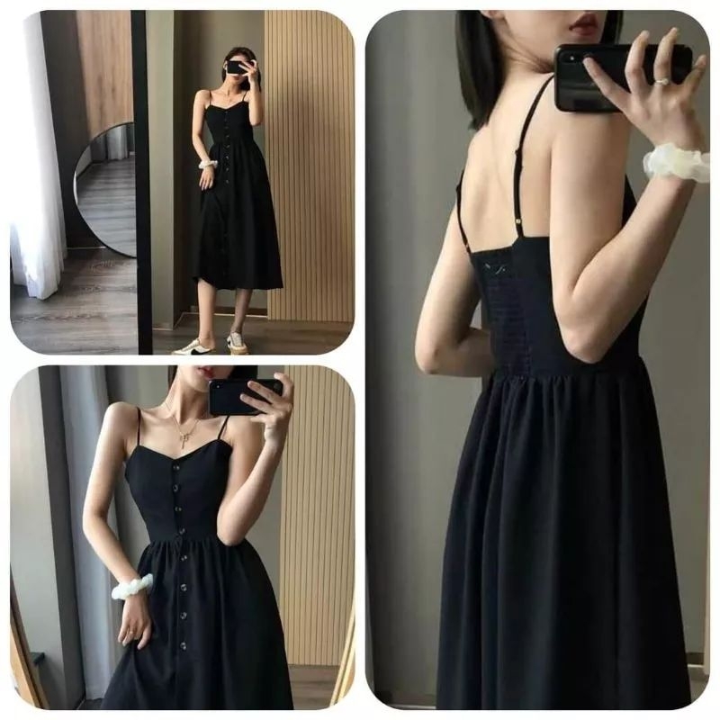 Fashionable Alena Sexy Smocked Back Maxi Long Dress Sleeveless Casual