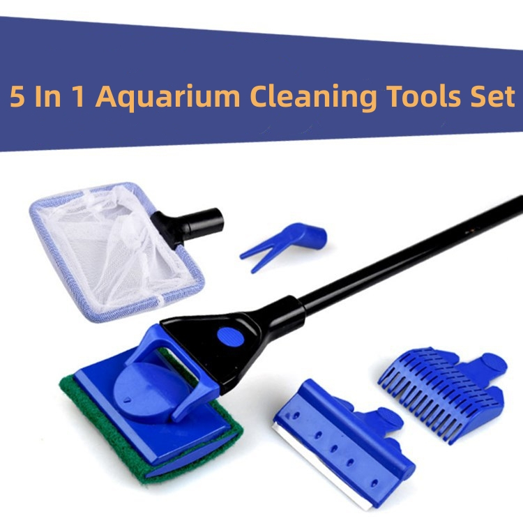 5 In 1 Aquarium Cleaning Tools Set Multifunctional Fish Tank Cleaning ...