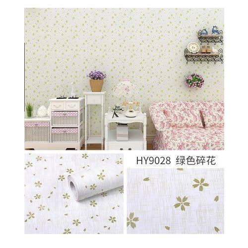 Aceking Wallpaper Light Green Mini Santan Wall Sticker PVC Self ...