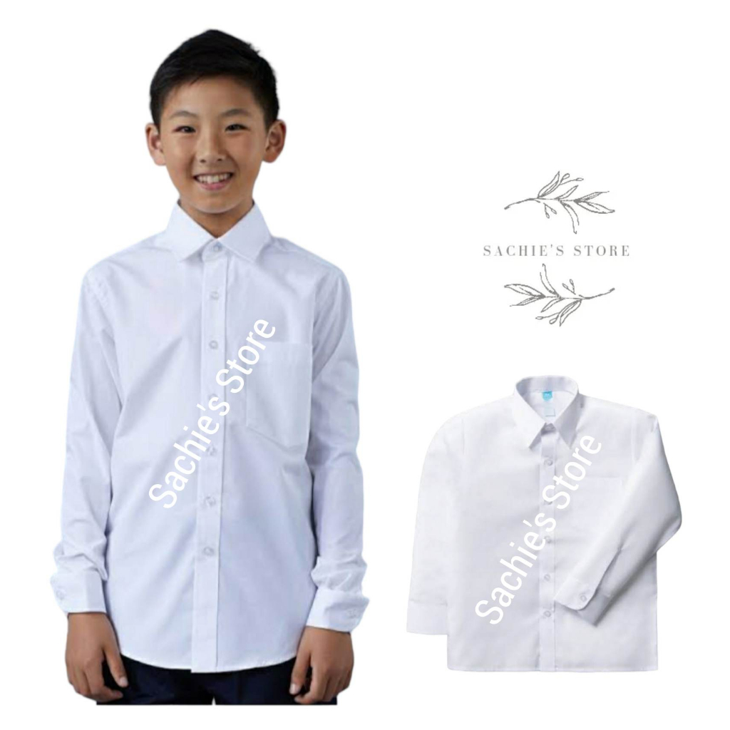 Long sleeve white polo shirt boys best sale