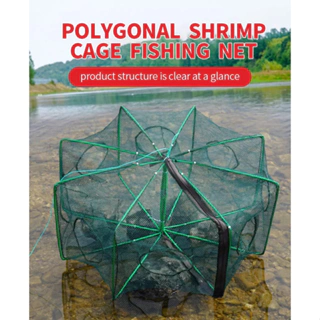 Folding Portable Automatic Fishing Net Fish Minnow Shrimp Crab Mesh Trap (B