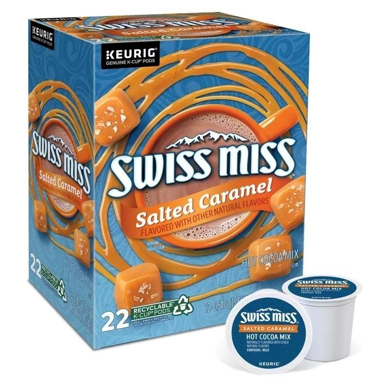 Swiss Miss Salted Caramel Hot Cocoa, Keurig K-Cup Pods, Box of 22 K ...