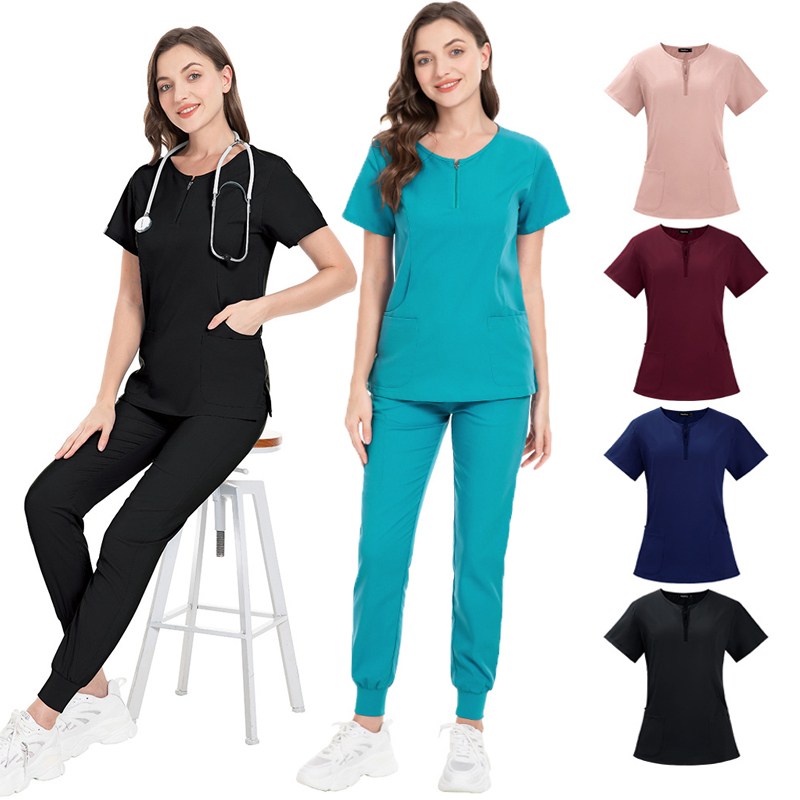 Scrub Suit for Women Nurse Uniform Medical Uniforms Set Caregiver ...