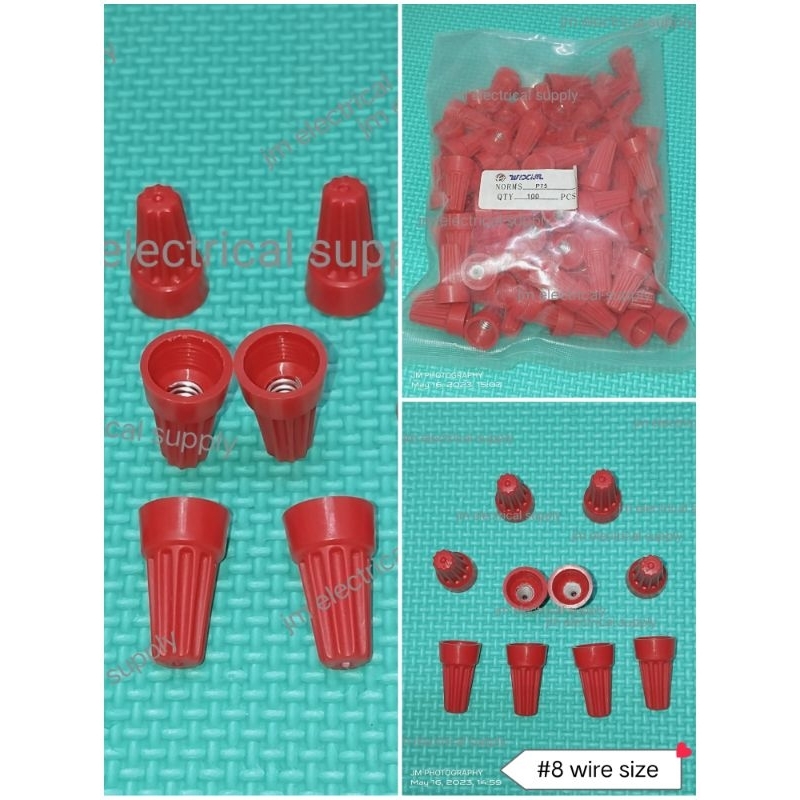 100pcs 8 awg Wire nut screw on wire connectors Shopee Philippines