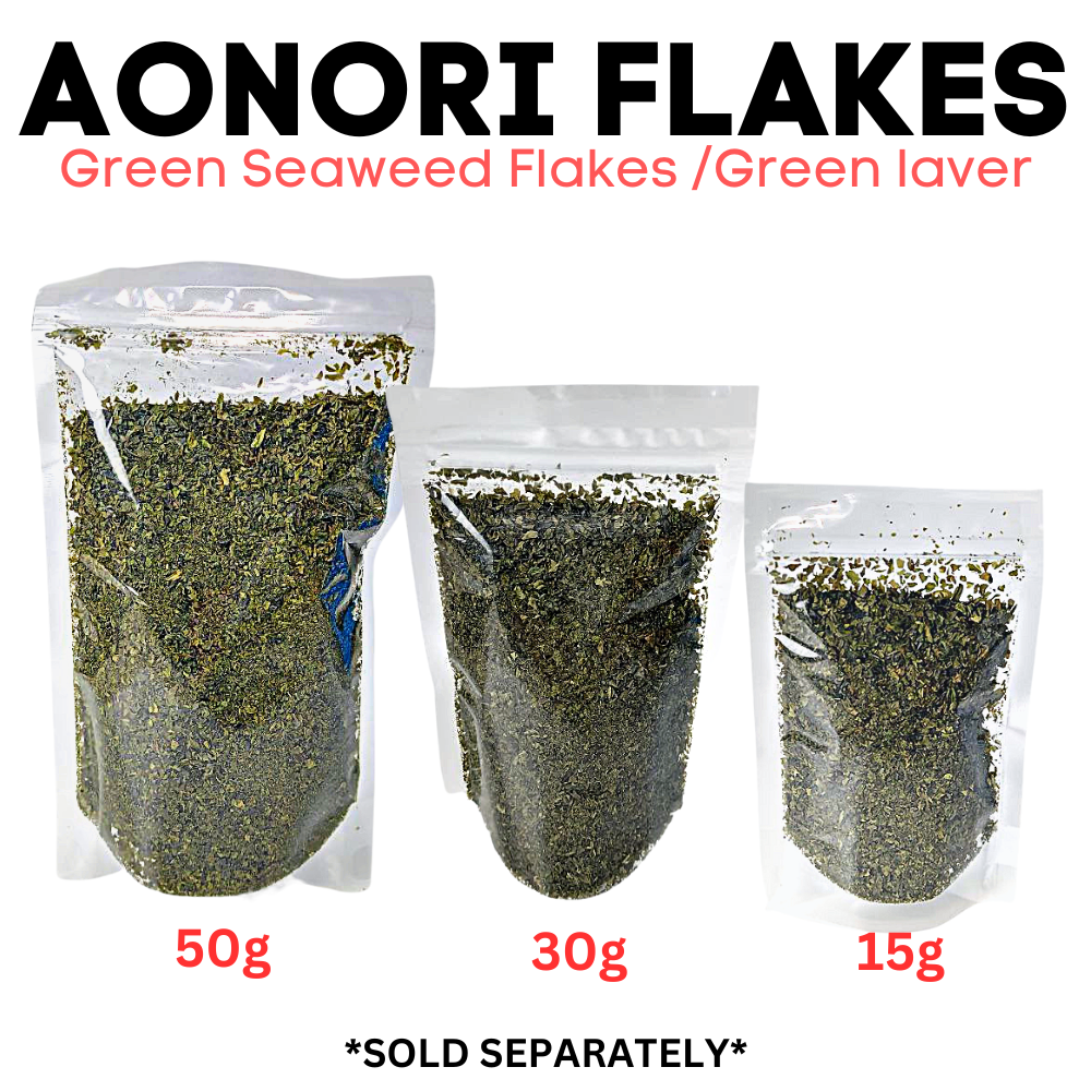 AONORI FLAKES (Green laver , Green Seaweed Flakes) for Takoyaki -- 15g ...