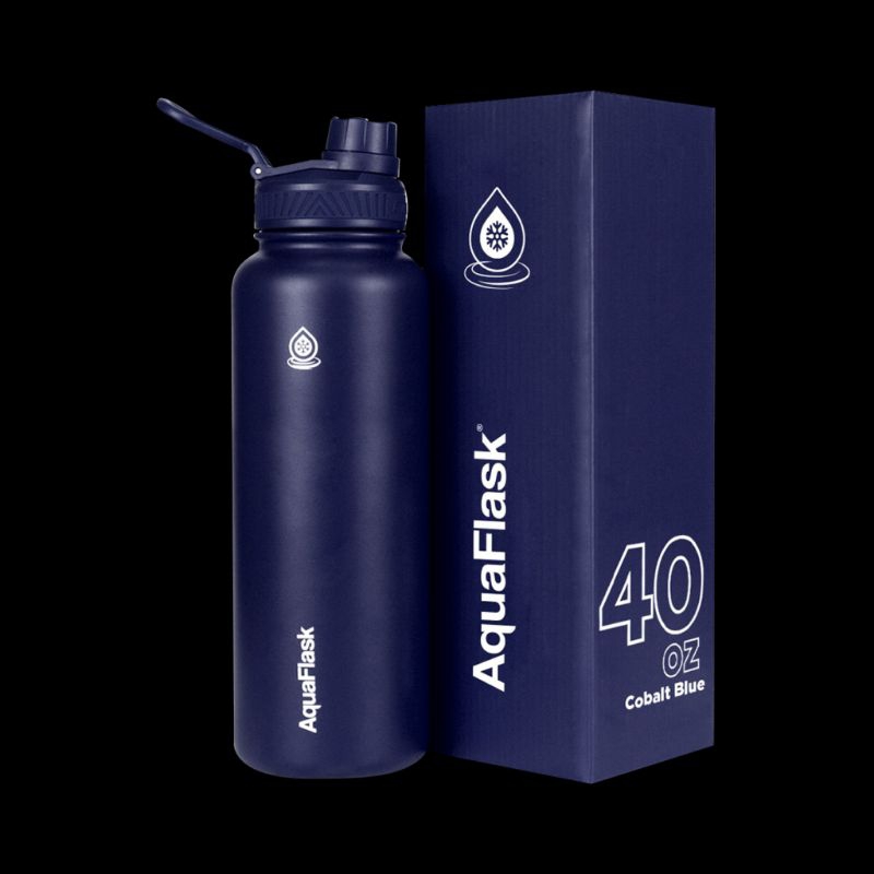 Aquaflask Cobalt blue 22oz 32oz 40oz (Wide Mouth with Cap Lid Vacuum ...