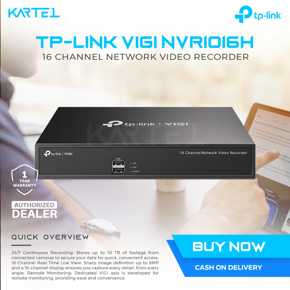 TP-LINK VIGI NVR1016H 16 Channel Network Video Recorder | Shopee ...