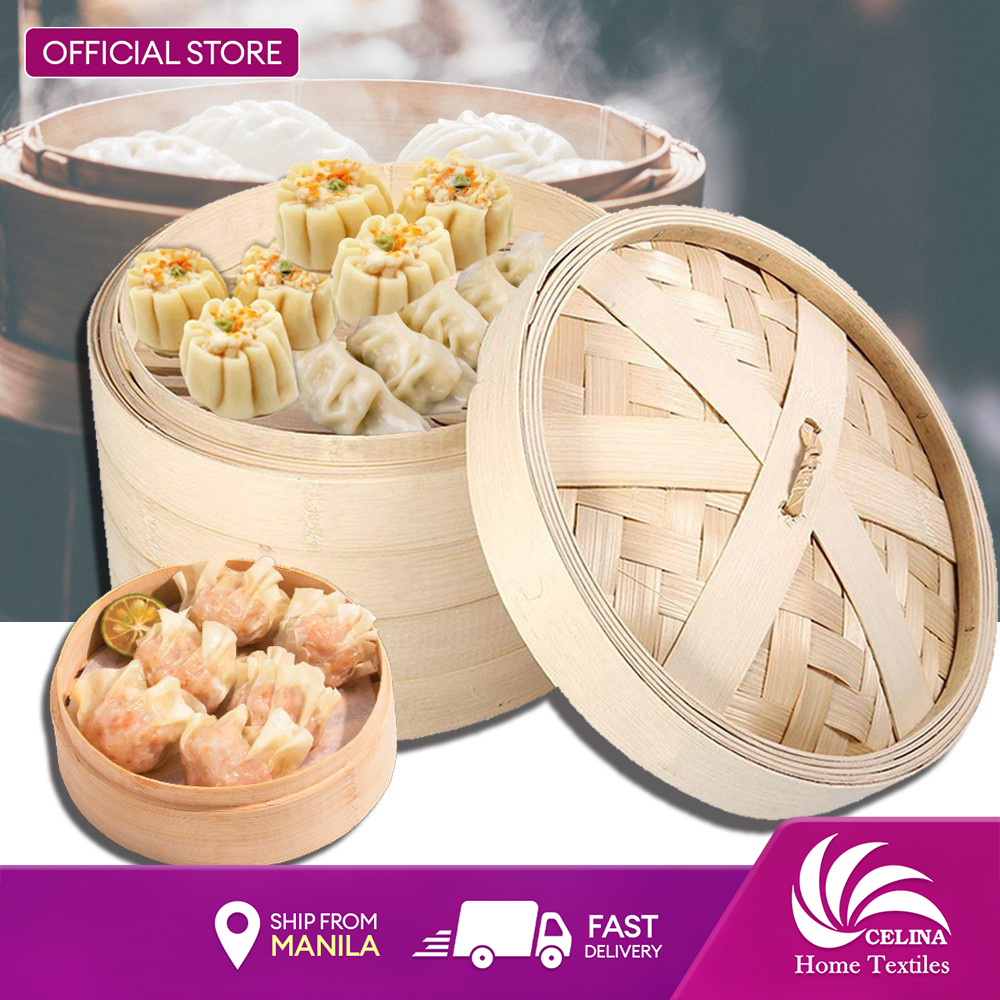 Celina Bamboo Steamer Basket Kitchen Cookware Fish Dimsum Siomai Siopao