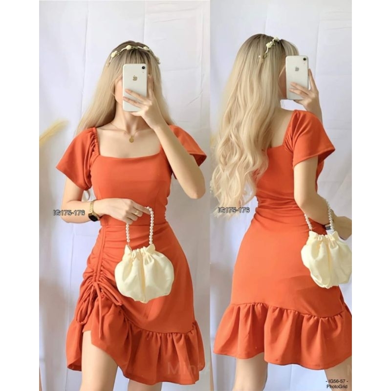 Aurora String Ruffle Dress | Shopee Philippines
