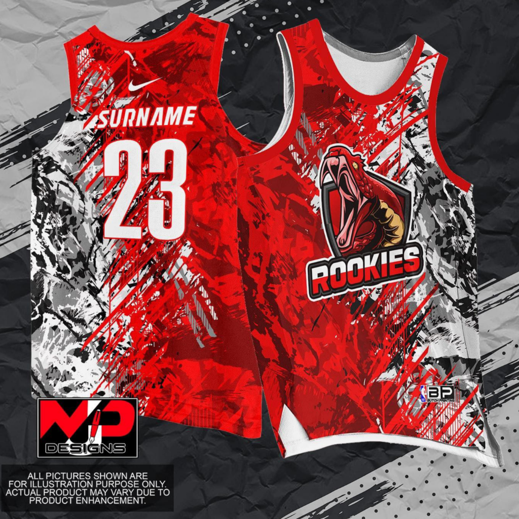 ROOKIES 01 BASKETBALL JERSEY FREE CUSTOMIZE OF NAME AND NUMBER ONLY
