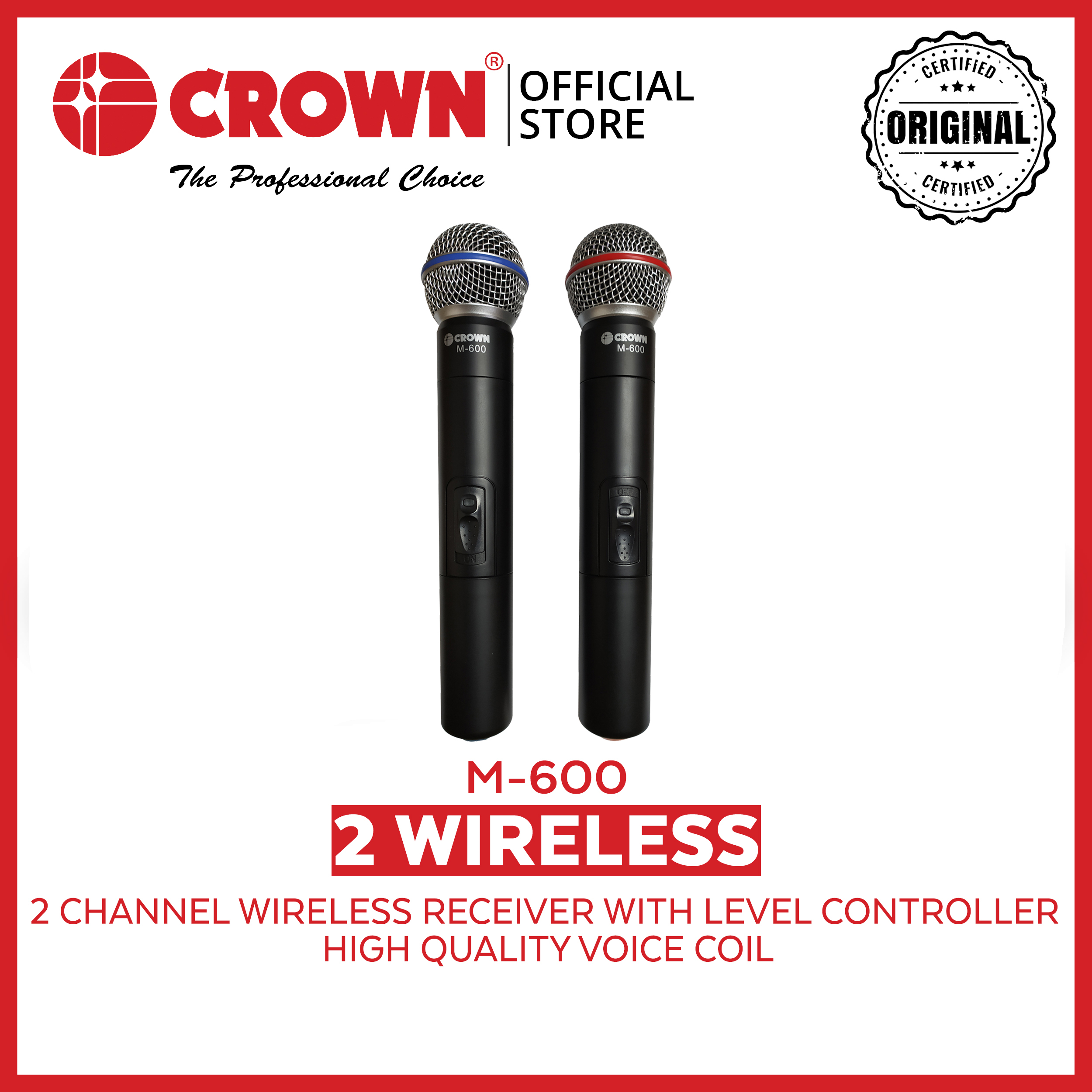 CROWN M 600 Handheld Wireless Microphone System Shopee Philippines