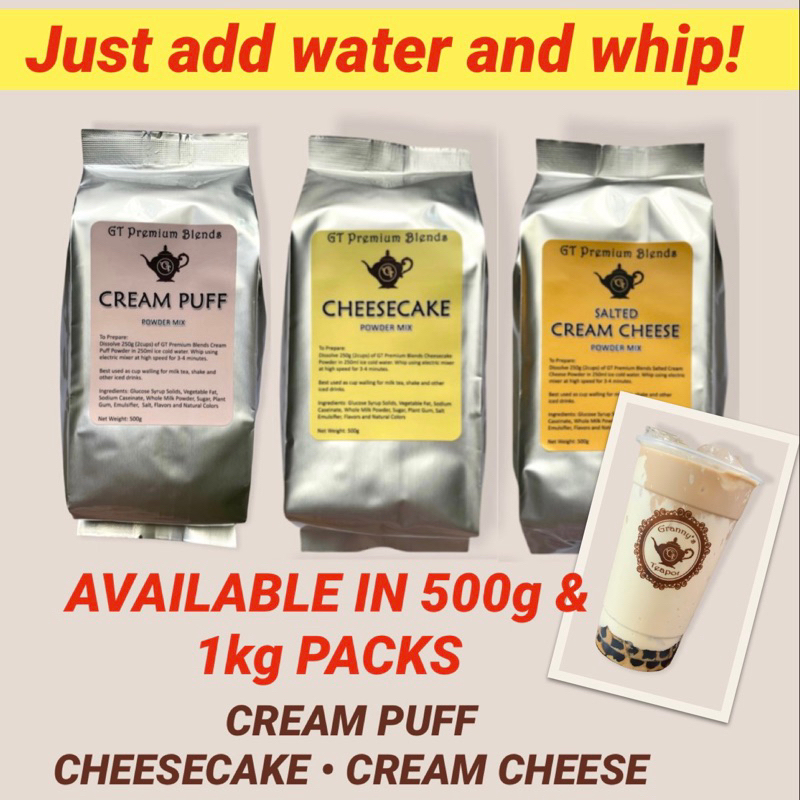 Cream Puff, Cheesecake and Cream Cheese Powder| GT Blends| MILK TEA ...