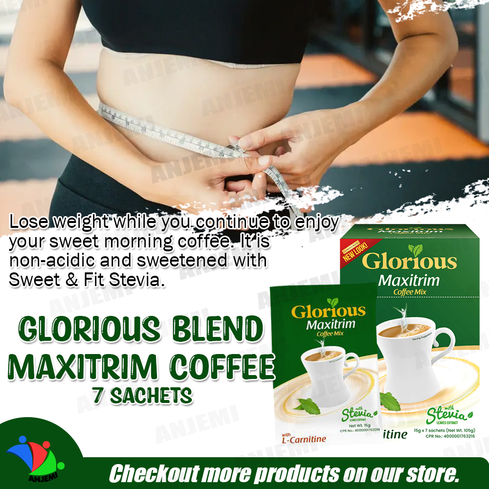Glorious Blend Maxitrim Slimming Coffee ( 7 Sachets ) Non Acidic, No