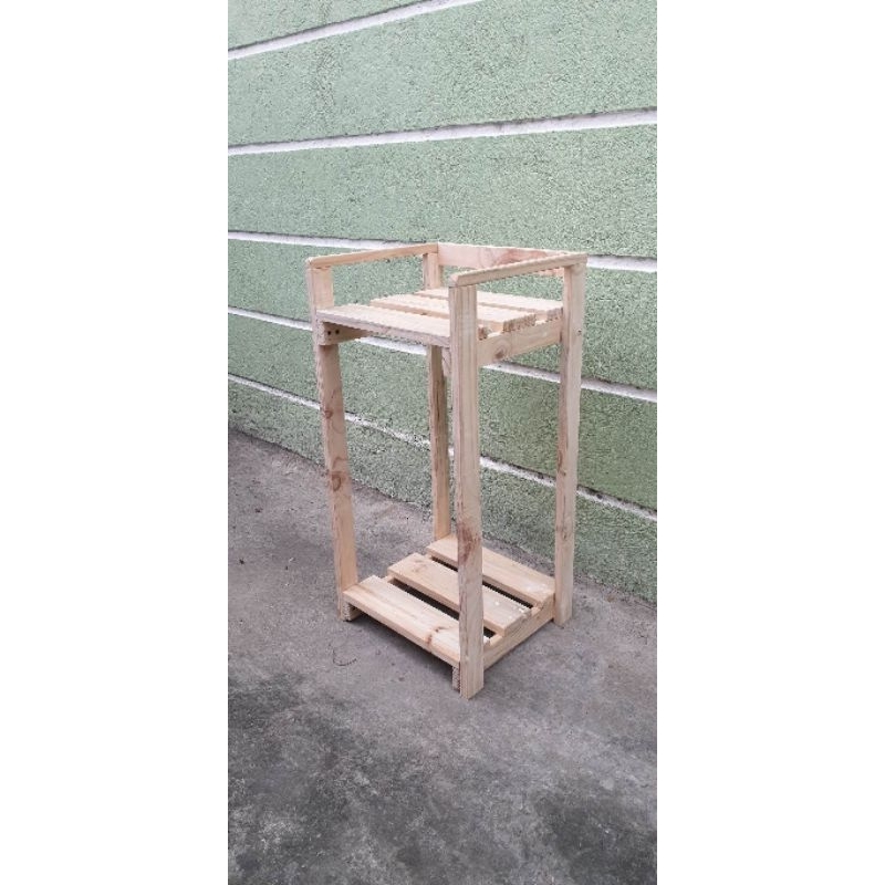 2 layer mineral water wooden rack for round gallon | Shopee Philippines