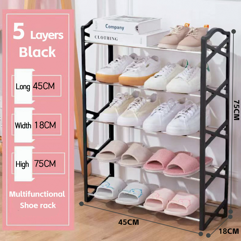 shoe rack multi -layer shoe rack simple stainless steel slippers can be ...