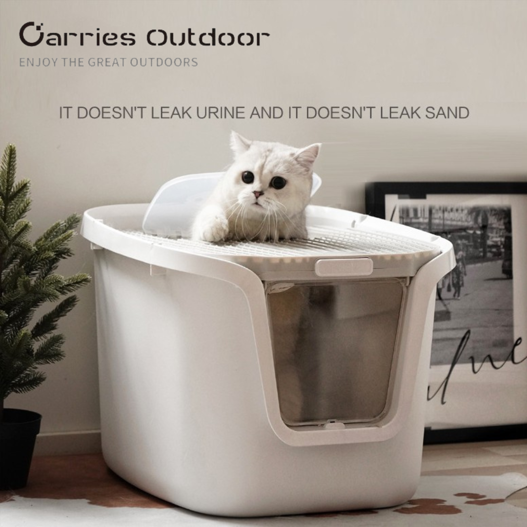 Cat litter box fully enclosed deodorant topentry extra large anti